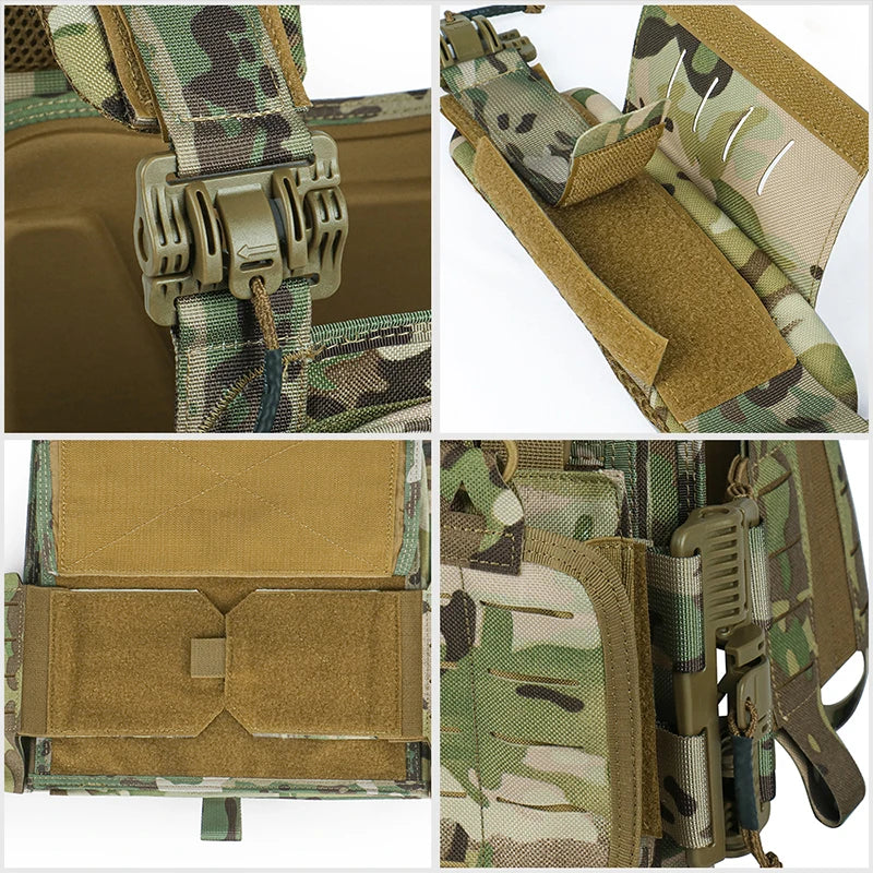 Artex Light Weight Quick Release Combat Plate Carrier 1000D Nylon Molle Chaleco Tactico Tactical Vest Hunting