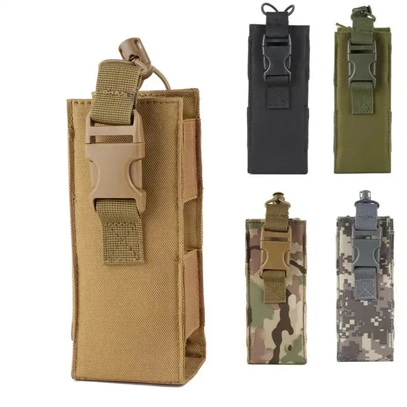 1Pc Molle Water Bottle Holder Pack Travel Camping Hiking Airsoft Walkie Talkie Holster Waist Bag Outdoor Hunting Radio Mag Pouch