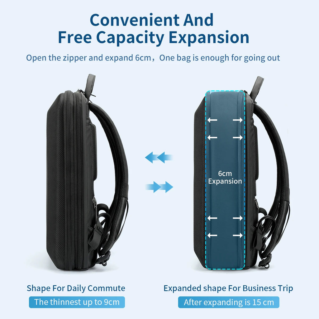 Tigernu Business Backpack For Men Laptop Backpack Hard Shell Bags Male Travel Backpack Bag Expandable Bag Thin Backpack Knapsack