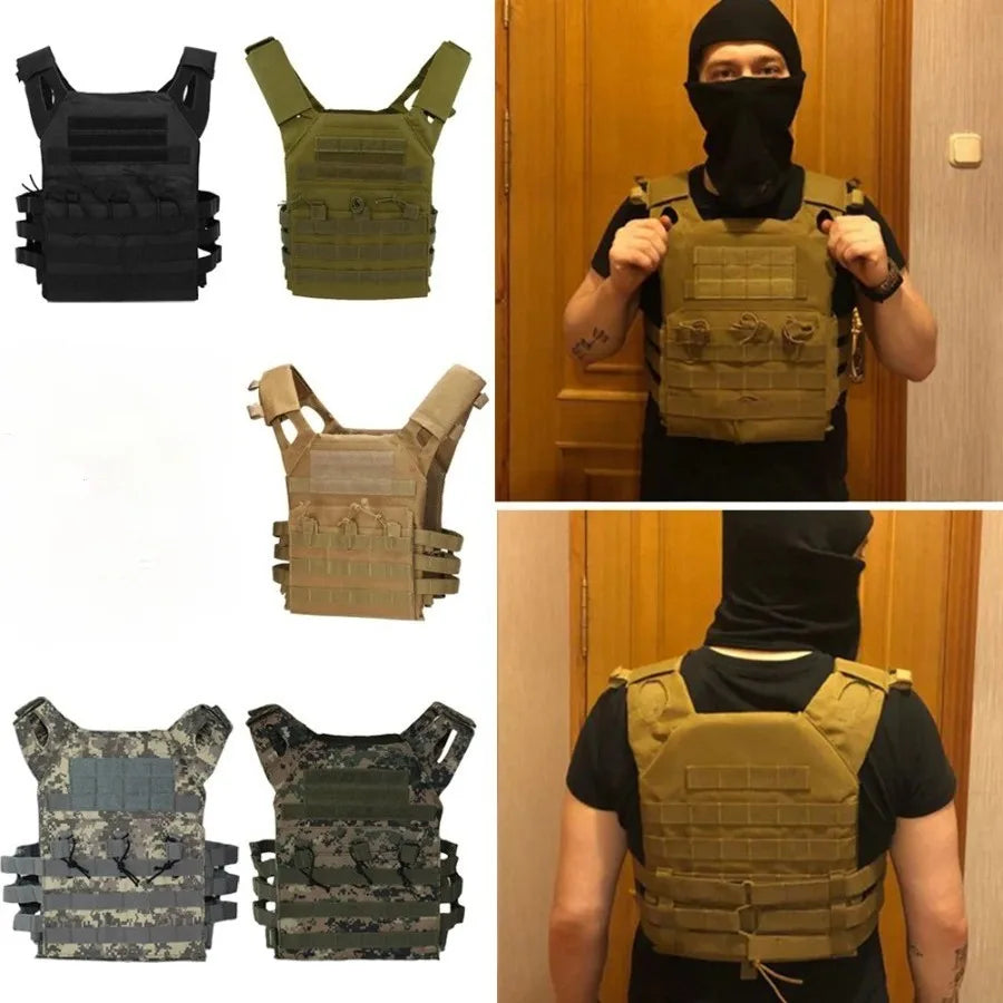 Tactical Vest Waterproof Outdoor Body Armor Lightweight JPC Molle Plate Carrier Hunting Vest CS Game Jungle Security Equipment