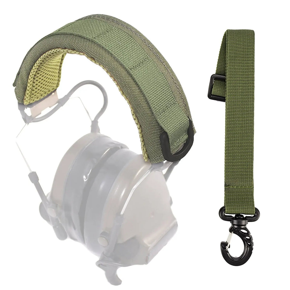 Modular Headset Cover Molle Headband Earphone Microphone Protection Case Hunting Earmuff Headphone Stand Strap Holder