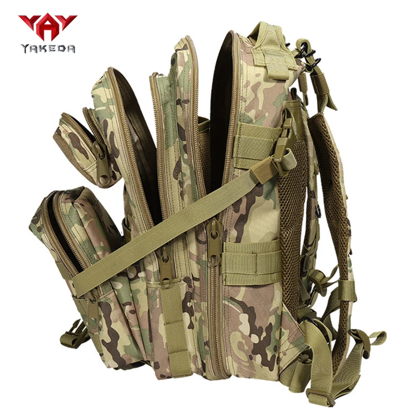 YAKEDA 30L multifunctional outdoor backpack with large capacity and multi compartment design, adjustable chest buckle