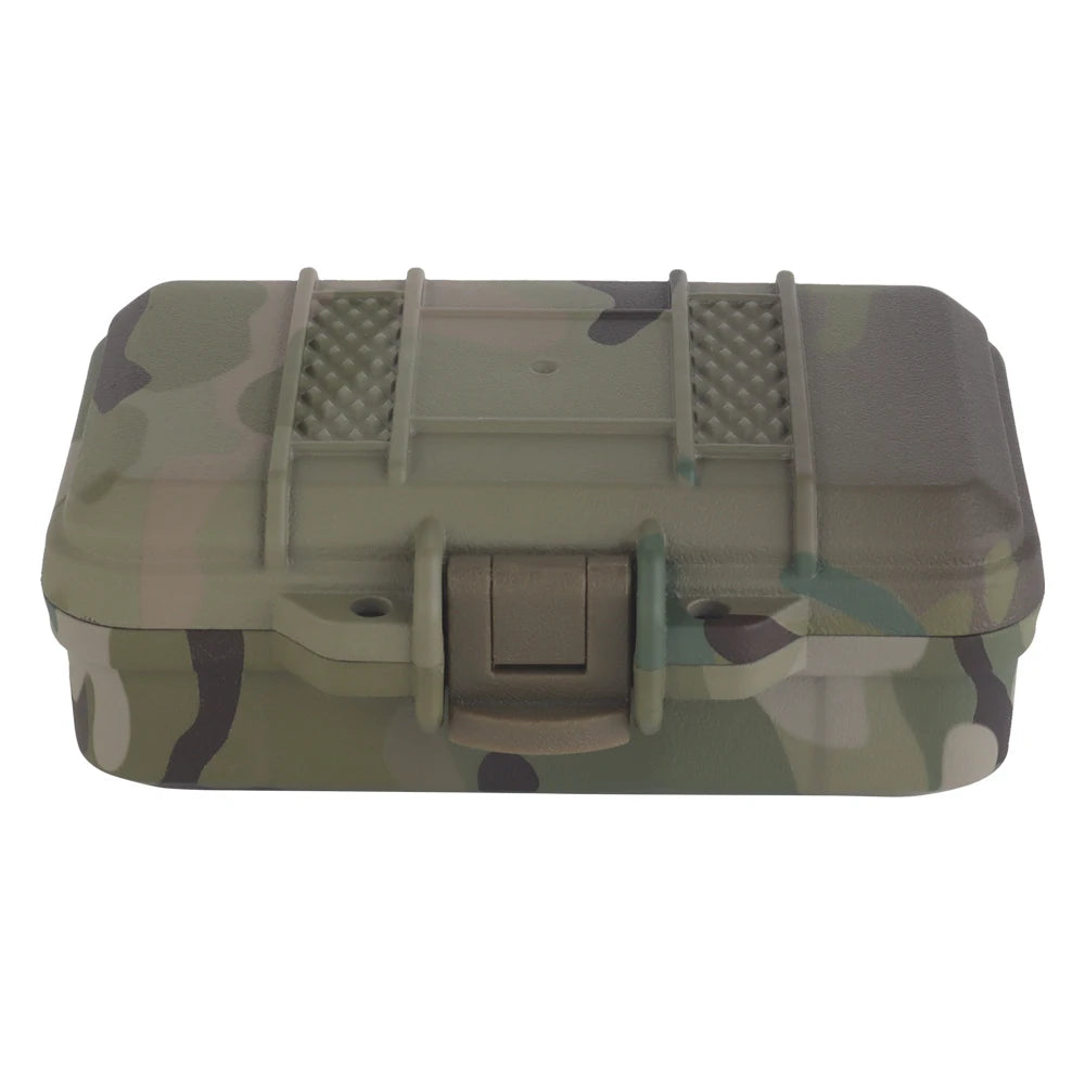 Outdoor Shockproof Waterproof Box (9.8 * 5.8cm) with Sponge Protection Pads for Tactical Flashlight Storage Camping Survival Box