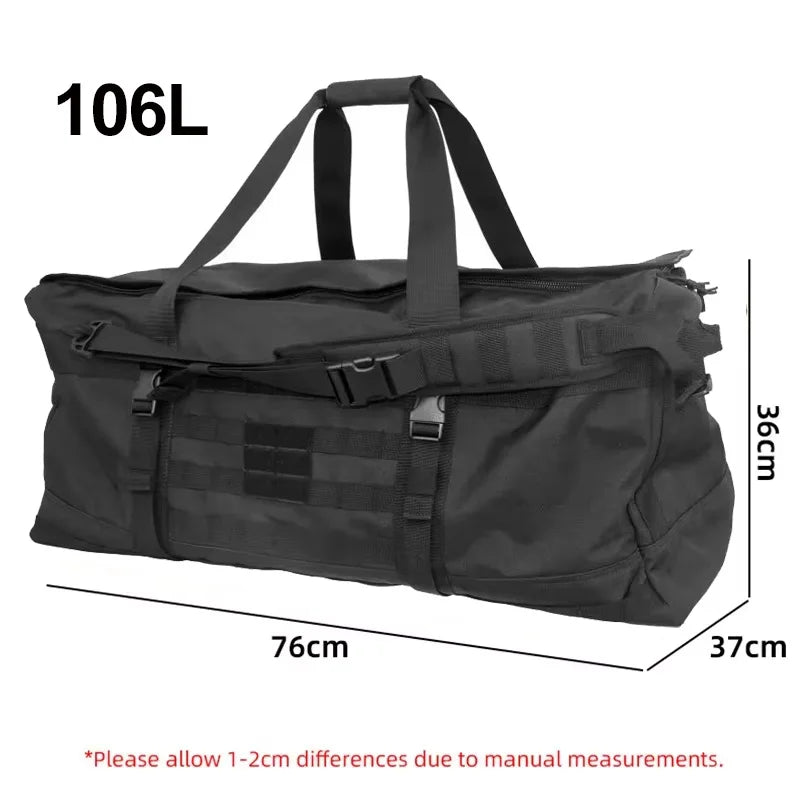 106L 40L Luggage Duffel Bag Camping Backpack Tactical Large Bag Men's Hiking  Mountaineering Trip Utility Gym Weekend Travel Bag