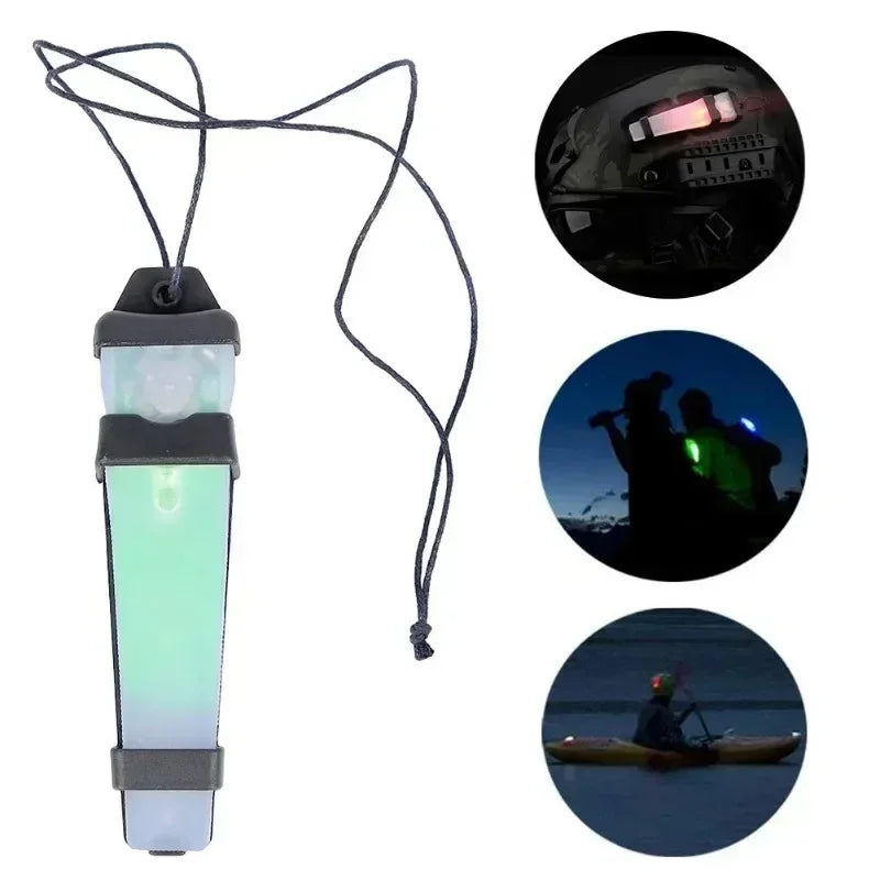 Tactical Helmet Safety Flashing Light Survival Signal Light Waterproof Lamp Outdoor Equipment for Hunting Hiking Cycling Light