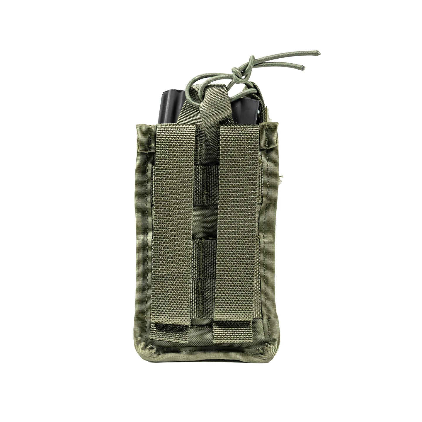 DOUBLE Mag Pouch - Open Top Quick Draw Dual Rifle Magazine Holder Tactical MOLLE Elastic Retention Pouch for Airsoft Hunting
