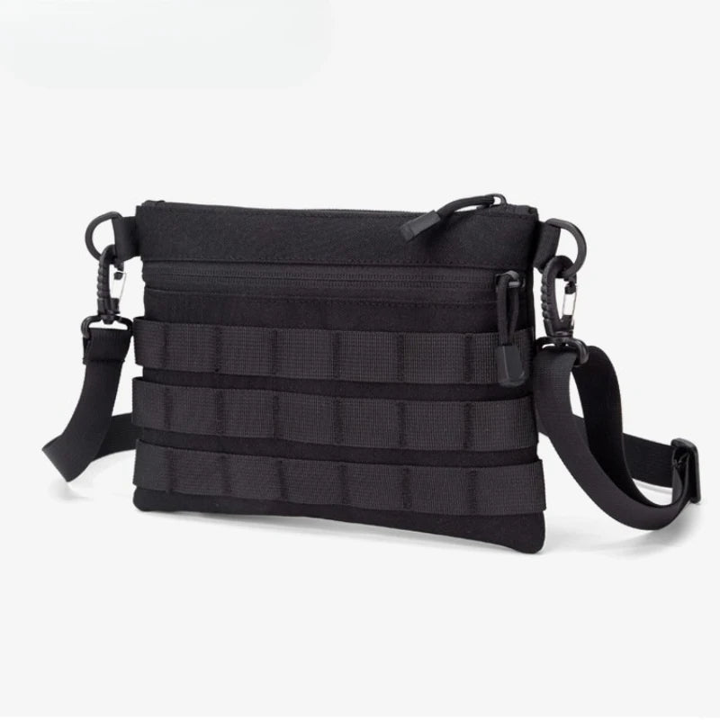 Tactical MOLLE Crossbody Bag Portable 600D Nylon Water Resistant EDC Shoulder Bag for Daily Commute Outdoor Hiking