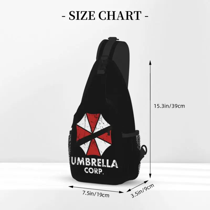 Umbrella Corporation Sling Chest Bag Daily Durable Waterproof Shoulder Crossbody Backpack for Men Women Travel Hiking Daypack