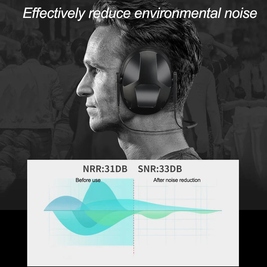 Anti Noise Ear Protector Rear Hanging Style Noise Reduction Headset Anti-fall And Wear-Resistant  IPSC Tactical Earmuffs