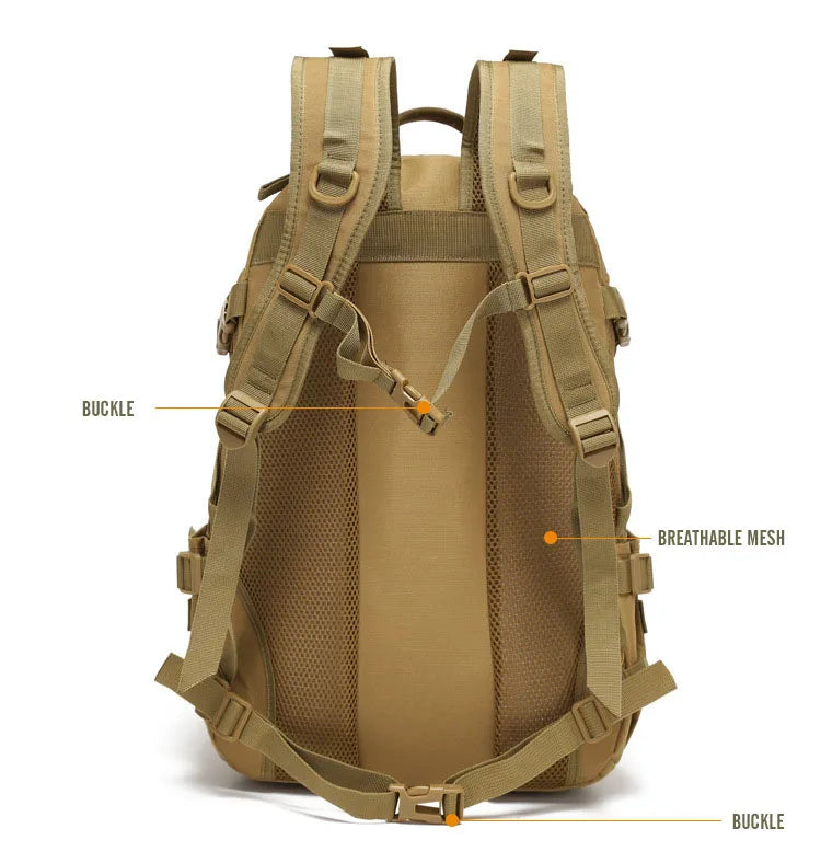 Camping Backpack Men's Bag Travel Bags Tactical Molle Climbing Rucksack Hiking Outdoor Reflective Shoulder Fishing Laptop Bag
