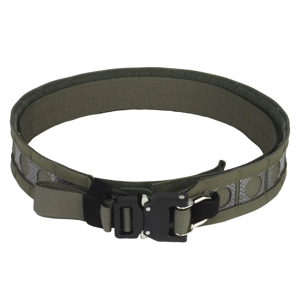 Bison Belt 2 Layer Lightweight Low Profile MOLLE Waist Belt with Alloy Quick Release Buckle Ferro Style for Hunting Outdoor
