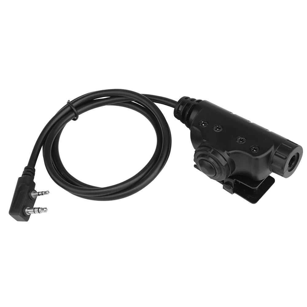 U94 PTT Adapter Push to Talk Headset Adapter Compatible with Headset Kenwood Baofeng Radios, Communication Headset Accessory