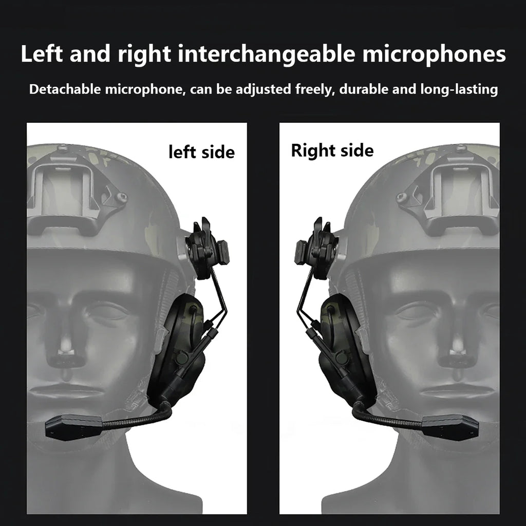 Tactical Helmet Headset Non-picking Noise-Cancelling Headset For Gen5 Helmet Headset Baofeng Radio PTT Adapter Mobile Earphone