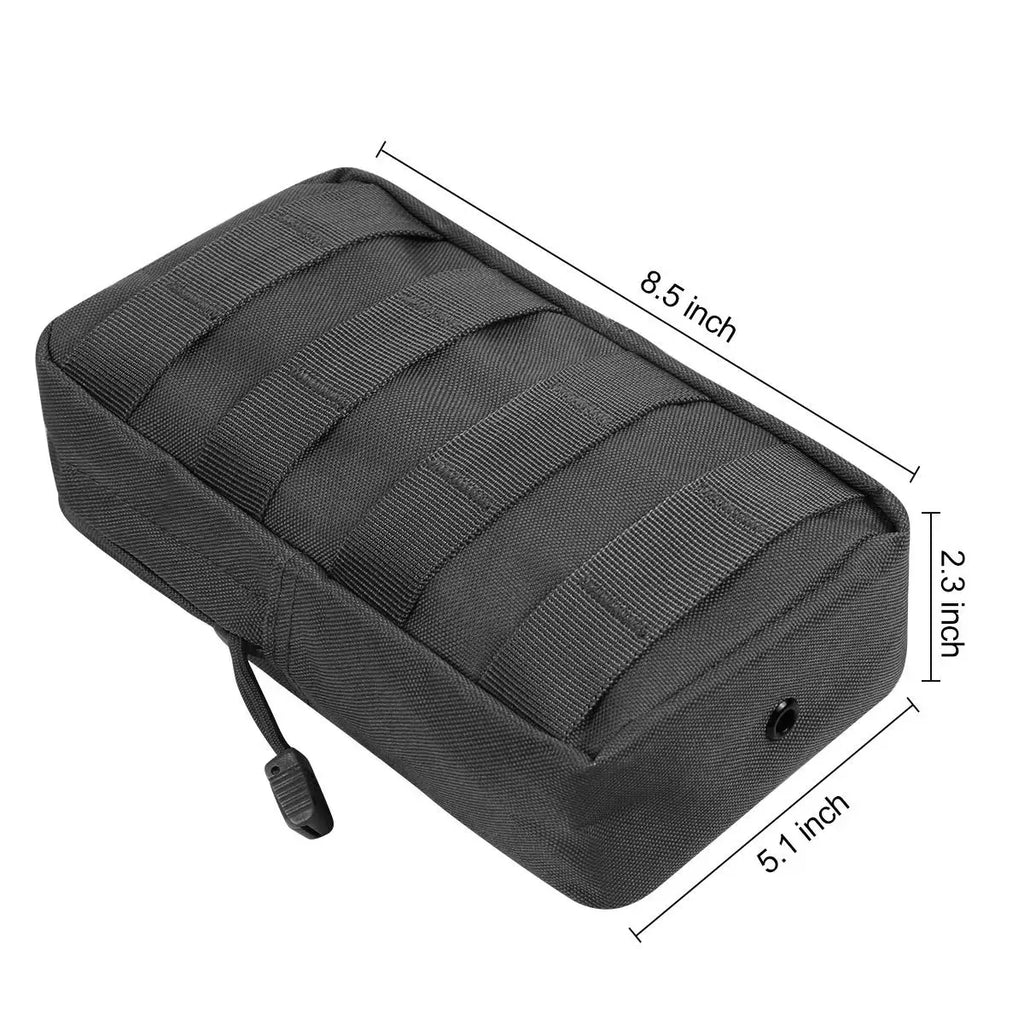 Outdoor Tactical Molle Waist Bag 1000D Oxford Black Storage Fanny Pack for Hunting Backpack Tactical Vest Attachment