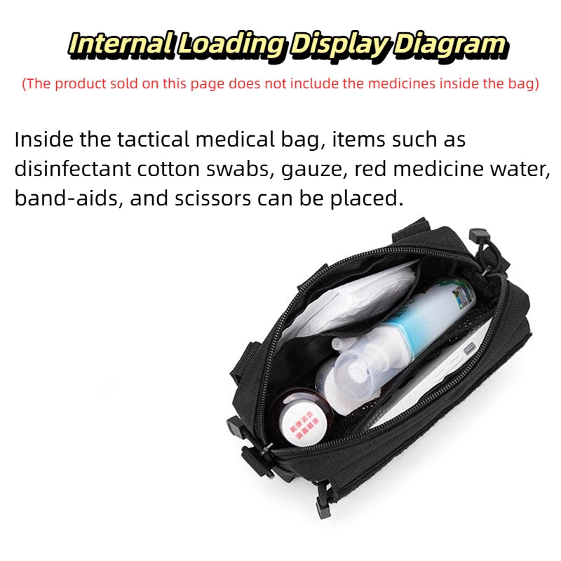 Tactical MOLLE Waist Pack - EDC Utility Pouch for Outdoor Sports & Medical Gear Storage