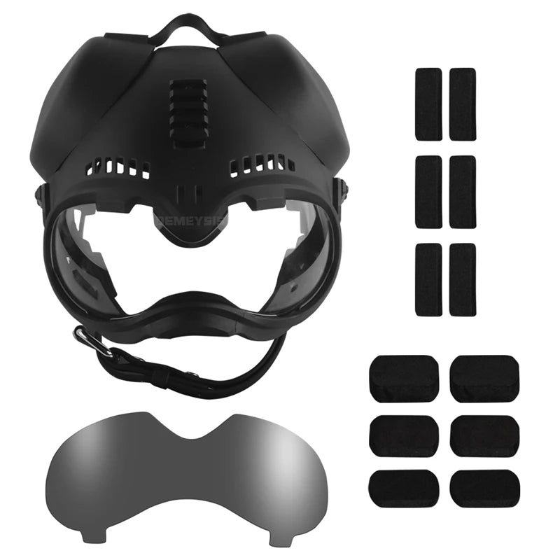 Tactical Dog Training Helmets Goggles Pet Dogs Motorcycle Protective Equitment with Ear Protection Hunting Dog Helmets 2 Lens