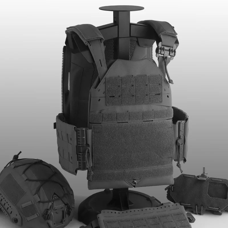 POSEIDON DEFENSE LV-120 Cosplay Traning Airsoft Game Vest Quick Release Aajustable Girdle for Molle Velco System Zipper Pouch