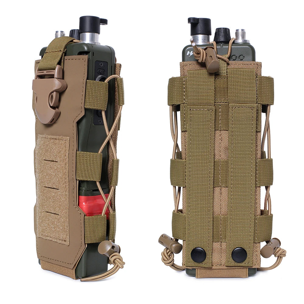 Outdoor Sports Molle Water Bottle Pouch Radio Canteen Cover Holster Waist Pack Hunting Hiking Travel Kettle Holder Bags