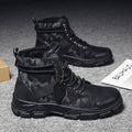 High-top Men's Versatile and Comfortable Hiking Boots, Outdoor Fashion Trendy Thick-soled Casual Sports Shoes