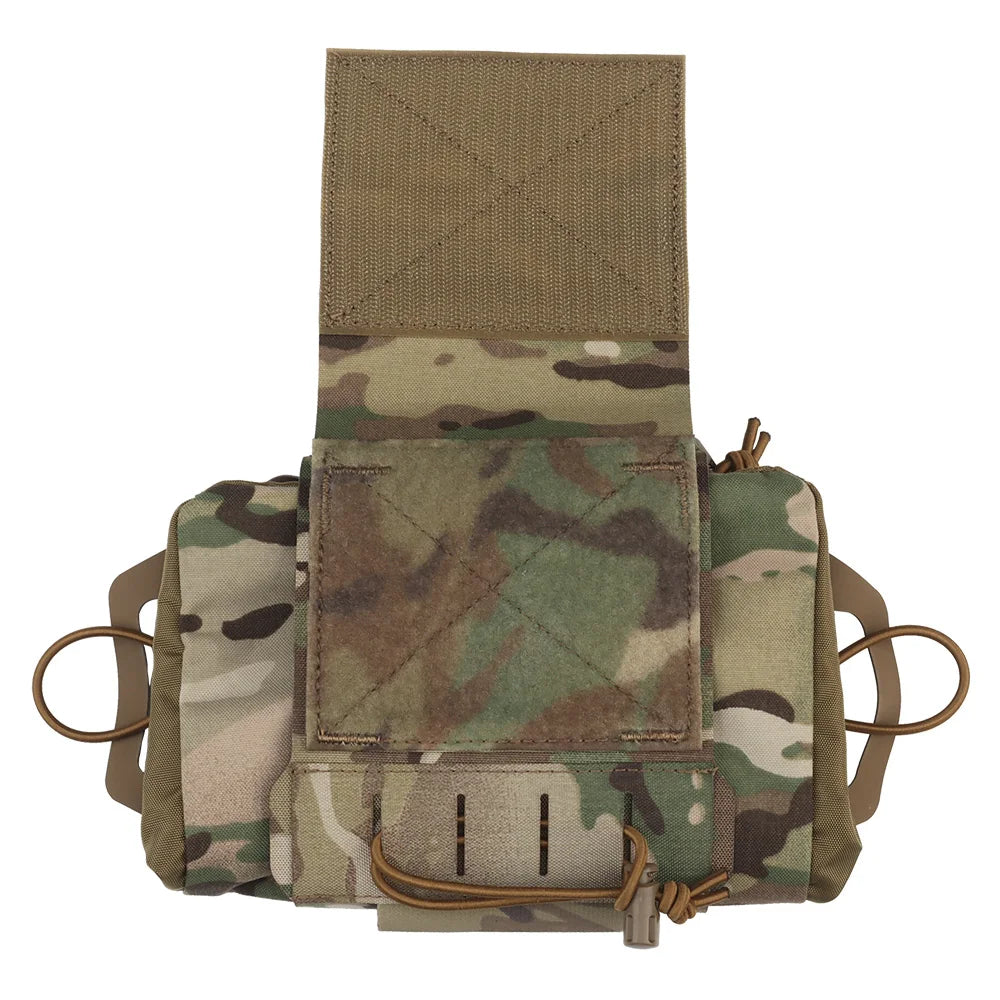Rapid Deployment Modular IFAK Bag Quick-Release Hook&Loop Large Capacity First Aid Pouch with Side Glove Pocket