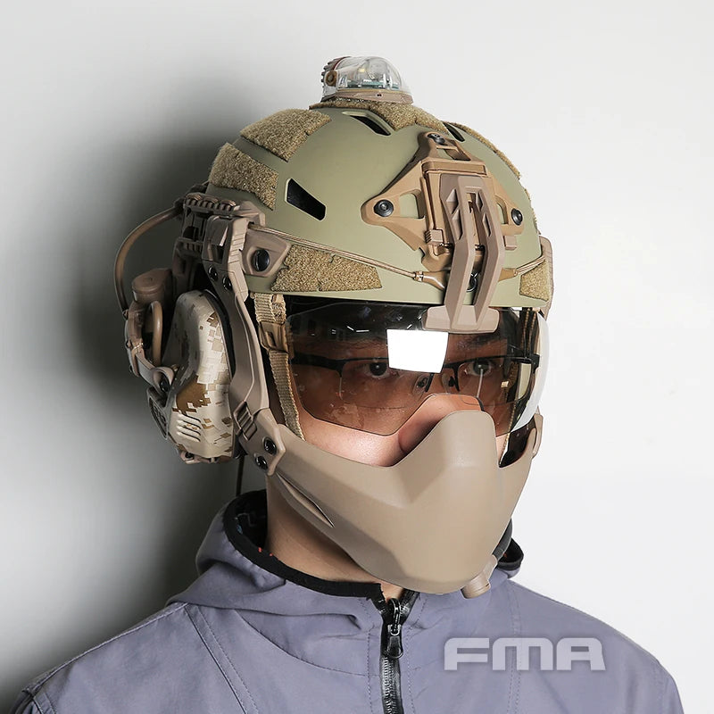 FMA Tactical Goggles for Helmet Clear Batlsking Viper Visor 3mm Thick Anti Fog Lenses
