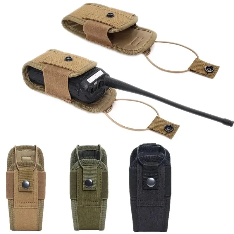 1/2/3Pcs Nylon Pouch Tactical Radio Walkie Bag Holder Pocket Portable Interphone Holster Carry Bag Hunting Camping