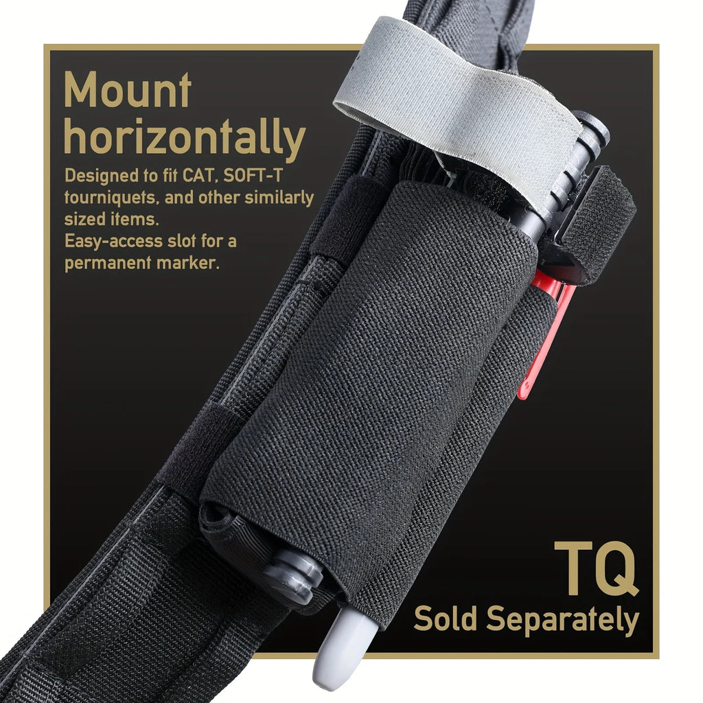 1Pc Tactical TQ Sleeve Tourniquet Storage Pouch Quick Release Wear Resistant Holder For Duty Combat Belt Black Khaki Army Green