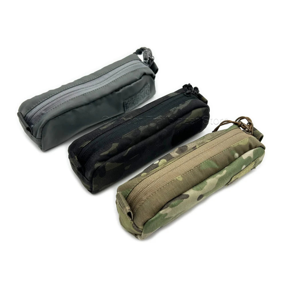 Tactical Pencil Case EDC Tools Small Pouch Nylon Durable Compact Zipper Pencil Case Storage Bag Outdoor Hunting Accessories