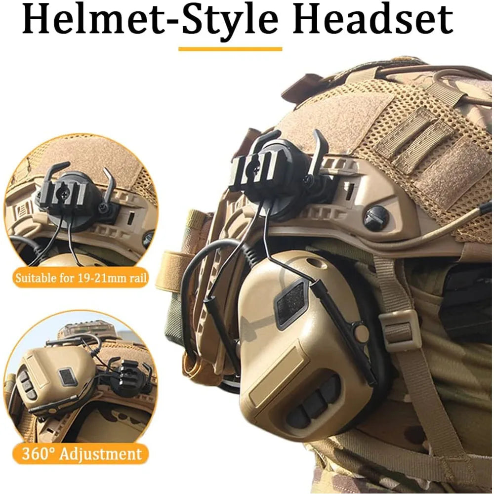 Airsoft Paintball Tactical Helmet Set PJ Type Fast Lightweight Protective Helmet with Airsoft Headset & Signal Flashlight Goggle