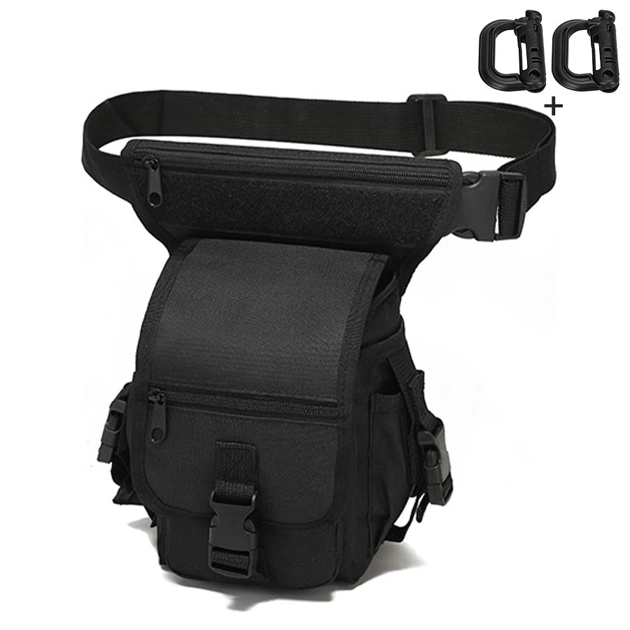 Large capacity multi pocket leg hanging bag, durable Oxford cloth waist bag sports cycling bag