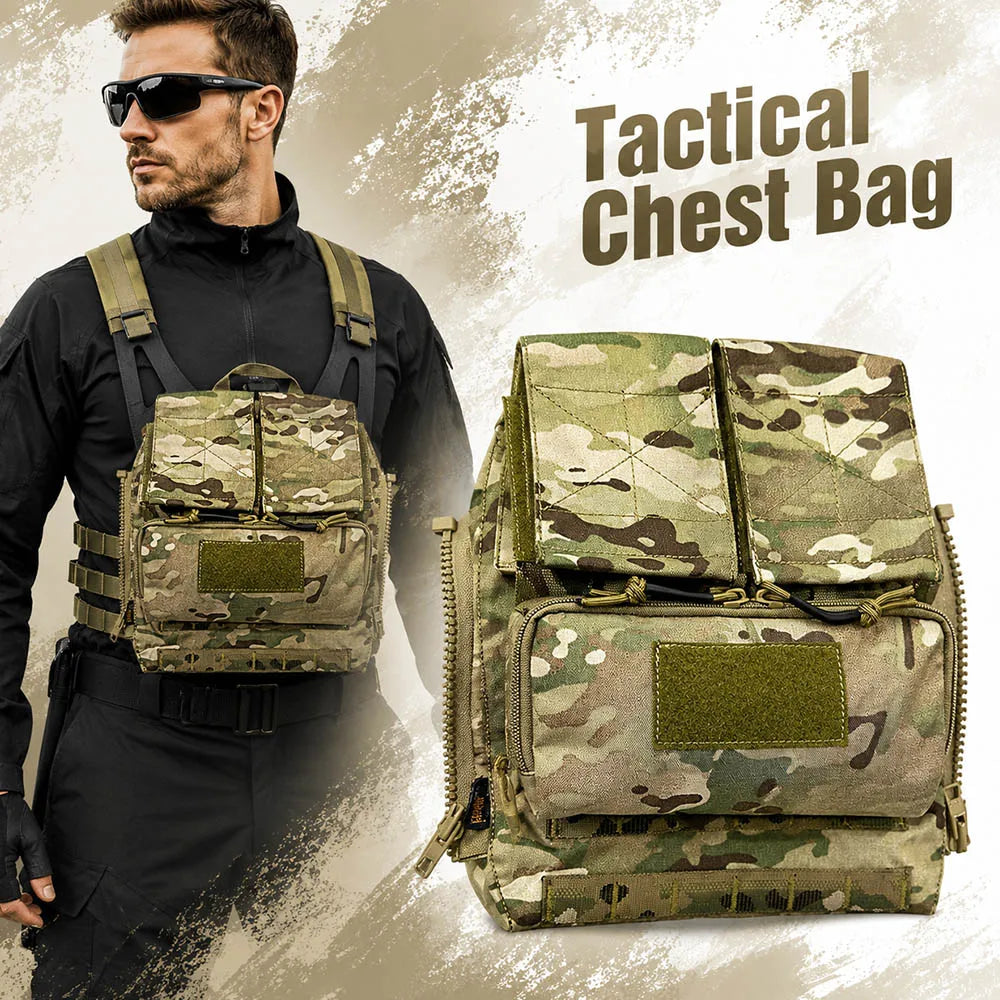 Tactical Vest Rear Back Panel MOLLE Storage Expansion Pouch Utility Assault Pack Compatible with JPC 2.0 AVS for Hunting Airsoft
