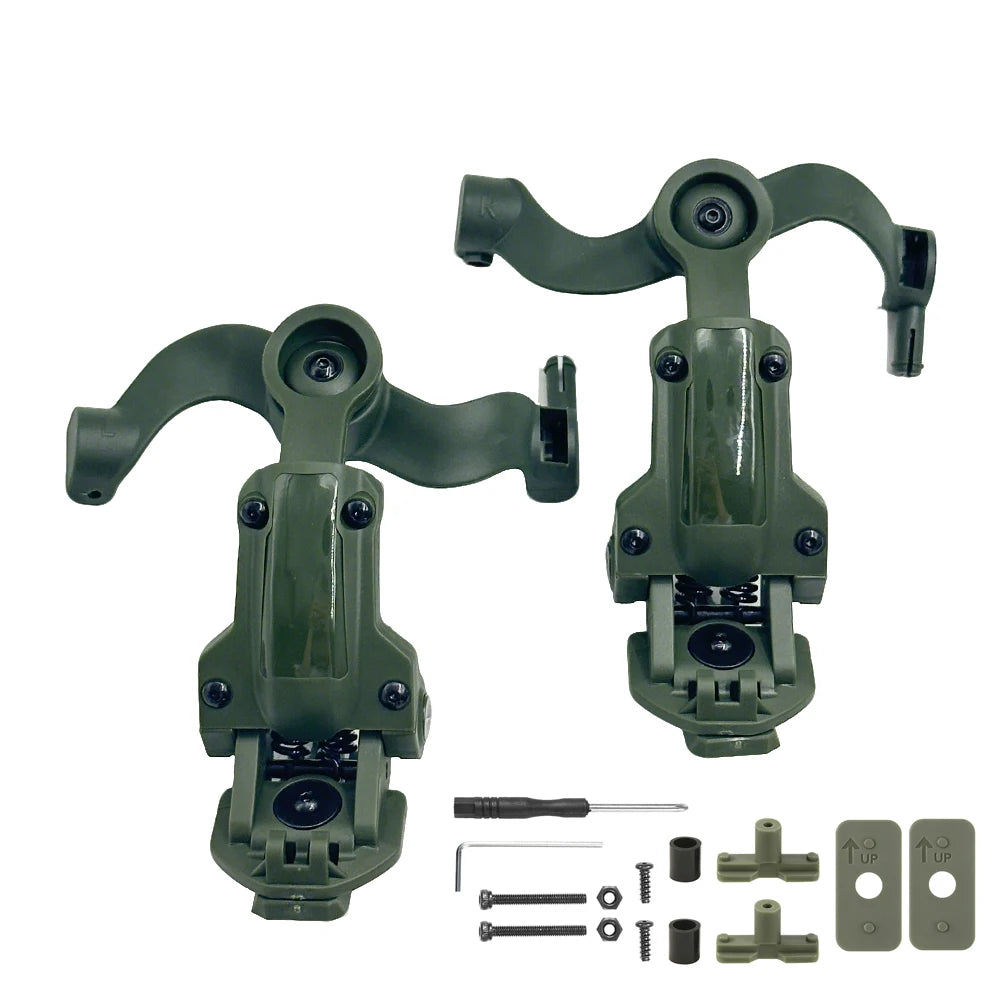 Multi-Angle Rotation Helmet Rail Adapter for Tactical Headset Fit OPS Core ARC and Team Wendy Rail