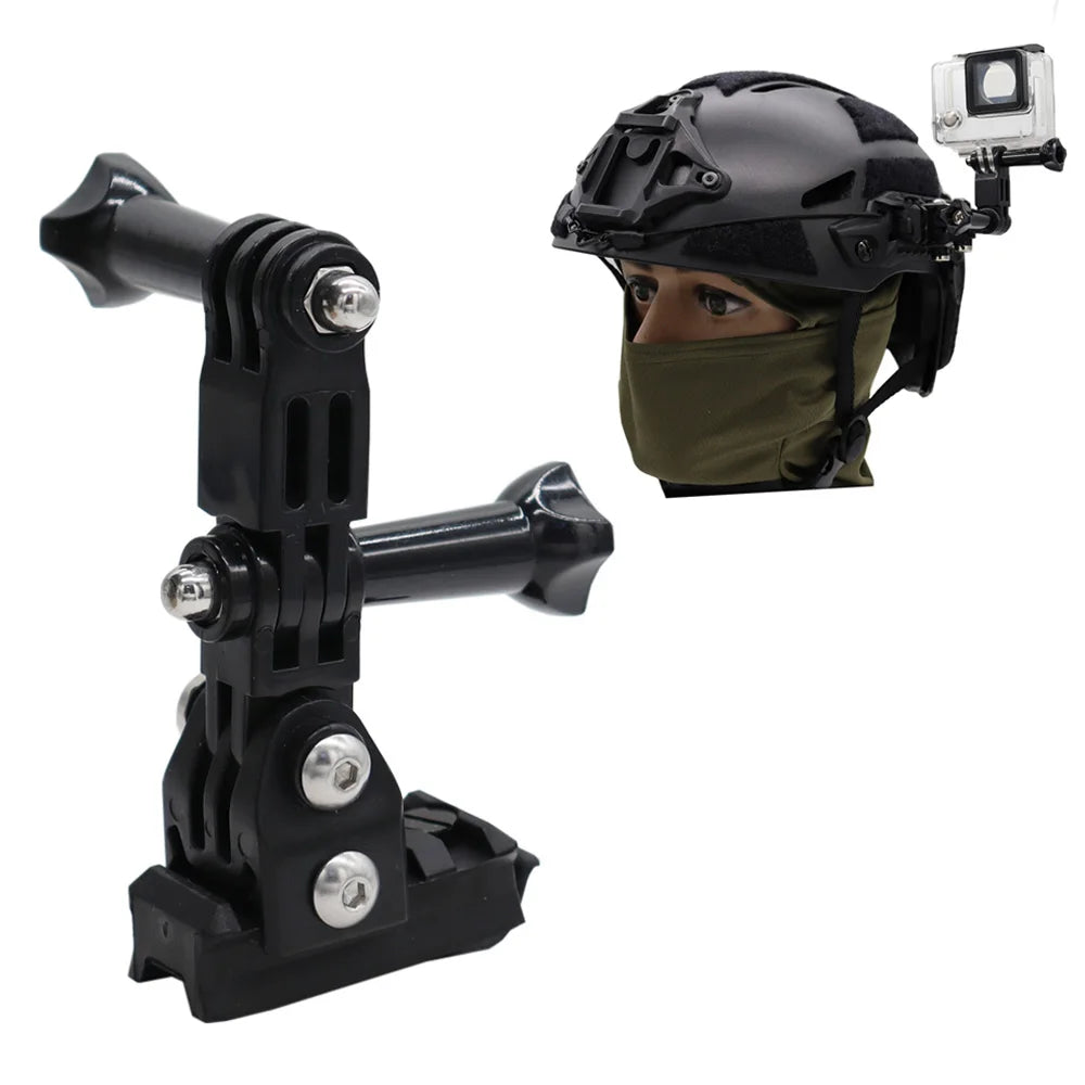 Tactical Helmet Camera Mount ARC Side Guide Rail Mount Fixed Mount For Gopro HD Hero 1- 5 Action Camera Multi-angle Adjustable