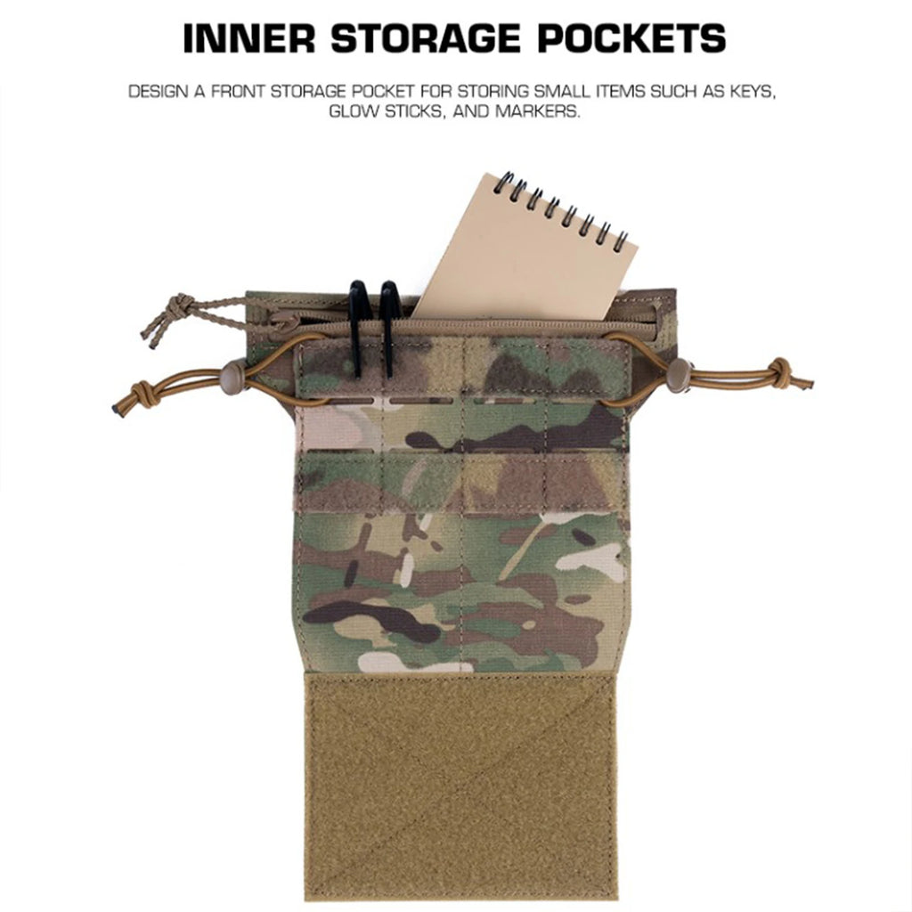 Tactic Chest Rig Multi-Layer Outdoor Micro Front Panel Hunting Vest Panels for Diary Card Battery Utility Storage Pouches