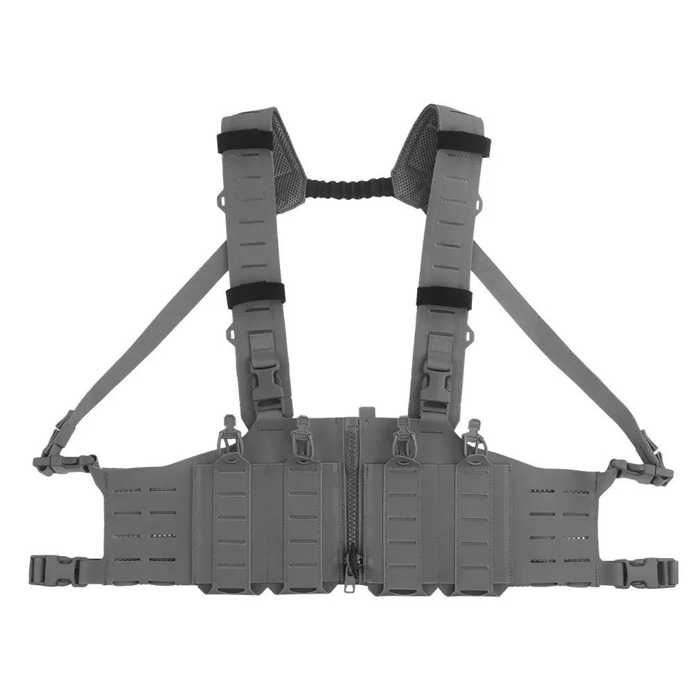 Tactical SF Vest Chest Rigs Lightweight Camouflage MOLLE Militar Hunting Airsoft Assault Vest with Mag Pouch H-Style Strap
