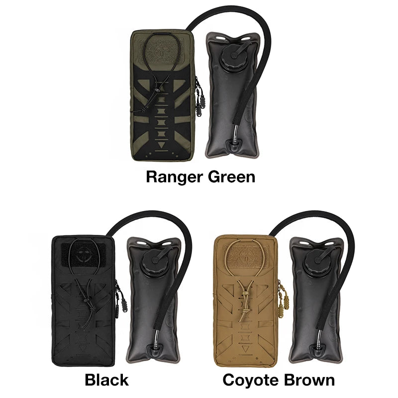 TOPTACPRO Tactical Hydration Pouch W/ Inner Bladder Water Bag Laser Cut MOLLE Hydration Pouch 8504