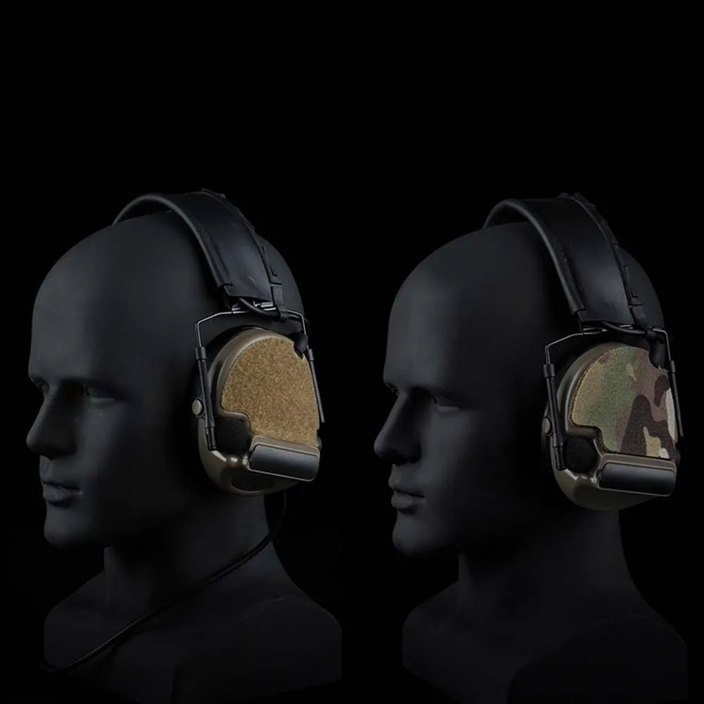 1Pair Tactical Headset Camouflage Decorative Velcro  for ComTac (II/III/V/VI) Hunting Shooting Headphone ﻿