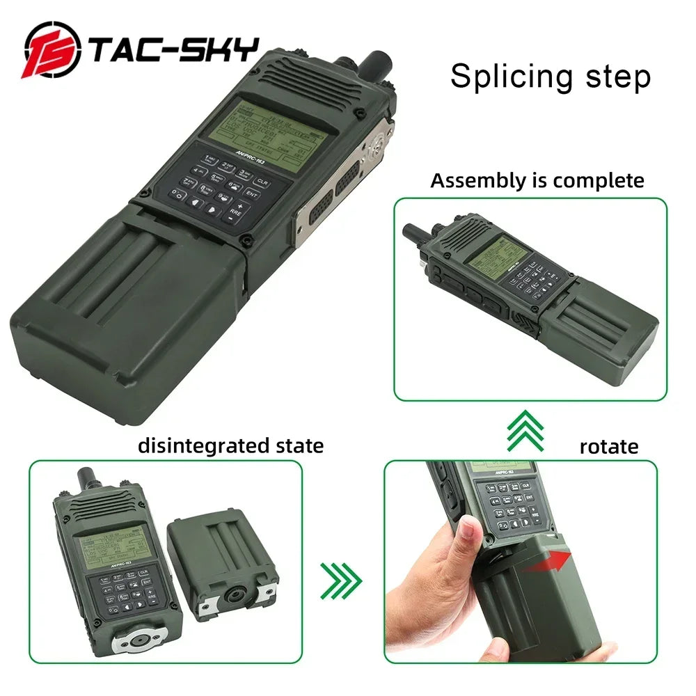TAC-SKY PRC 163 Radio Dummy Case for Baofen UV5R UV-82，PRC163 Non-Functional Walkie Talkie Model for Tactical Headphones U94 Ptt