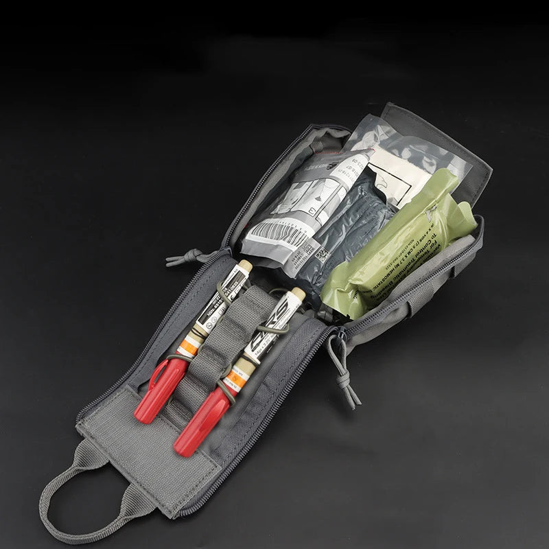 Tactical MOLLE IFAK Pouch First Aid Kit Multifunctional Bag Waist Belt Pack Hunting Vest Outdoor Camping Quick Response Pocket