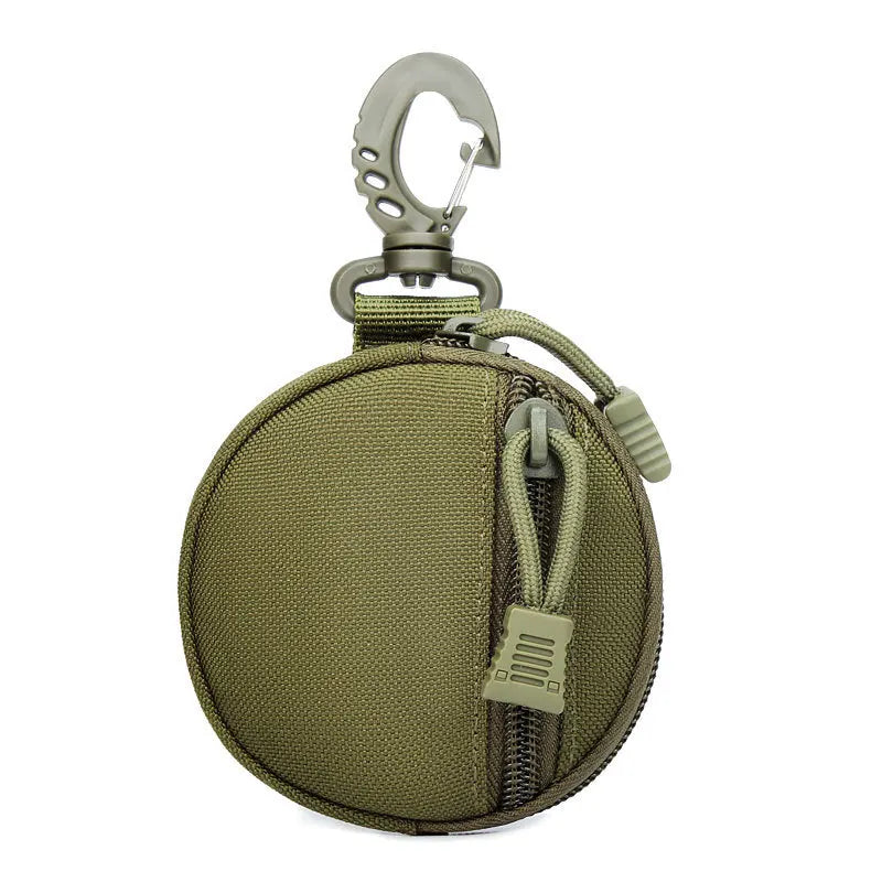 1000D New Outdoor Casual Men Coin Wallet Portable Mini Money Coin Pouch Keys Holder Waist Bag Round Small Case Zipper Wallet