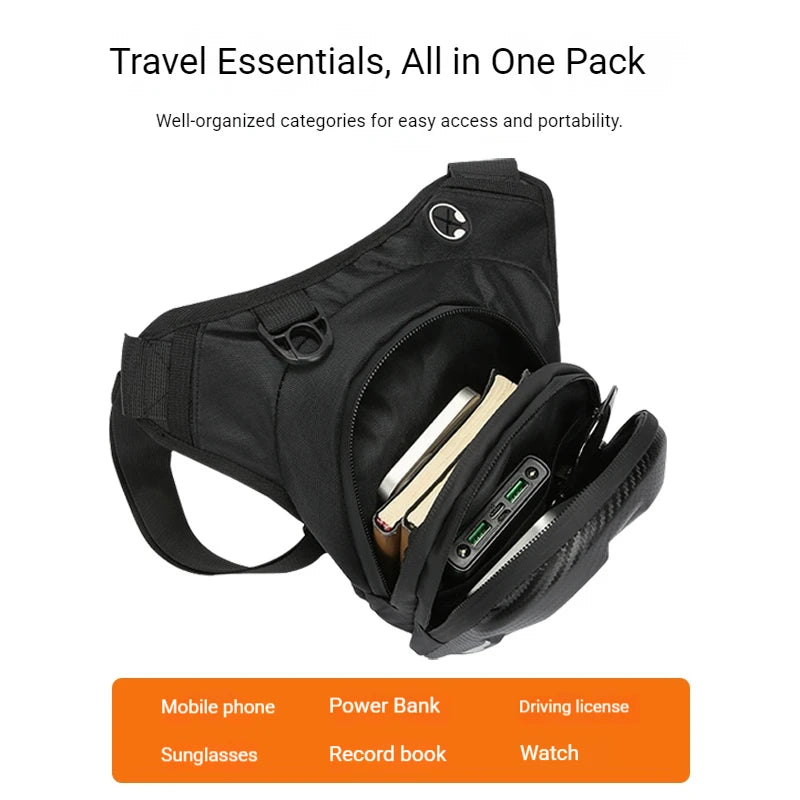 Tactical Hunting Drop Leg Bag Waterproof Hard Shell Crossbody Waist Fanny Pack Outdoor Shooting Camping EDC Tool Storage Bag