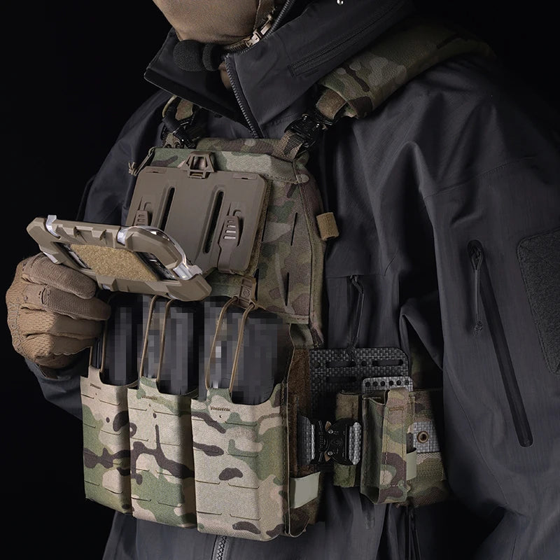 Tactical MOLLE Folded Navigation Board Mobile Phones Navigator Holder Map Chest Bag Admin Panel Hunting Vest Gear