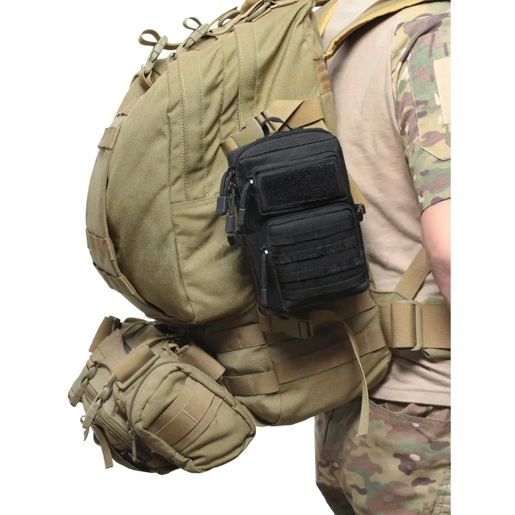 Tactical MOLLE Utility Pouch, EDC Waist Bag for Phone Tool, Mini Outdoor Pack for Hiking Camping Fishing