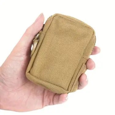 Tactical Bag Outdoor Molle Military Waist Bags, for Men Front Zipper Pocket Quick Access, for Camping Hiking(Black)