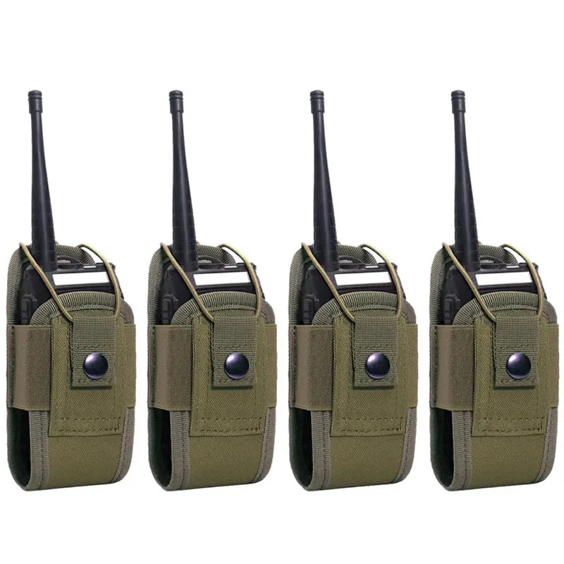 1/2/3/4pcs Nylon Talkie Pouch Tactical Radio Walkie Bag Holder Pocket Portable Interphone Holster Carry Bag Hunting Camping