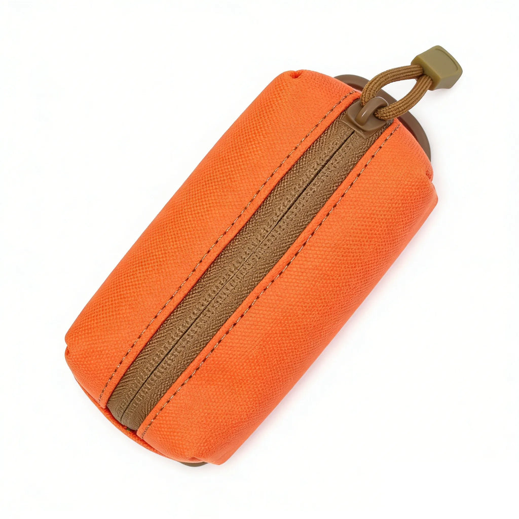 Outdoor Mini EDC Zipper Pouch MOLLE Small Portable Nylon Key Coin Purse with D-Ring for Cycling Hunting Hiking Travel