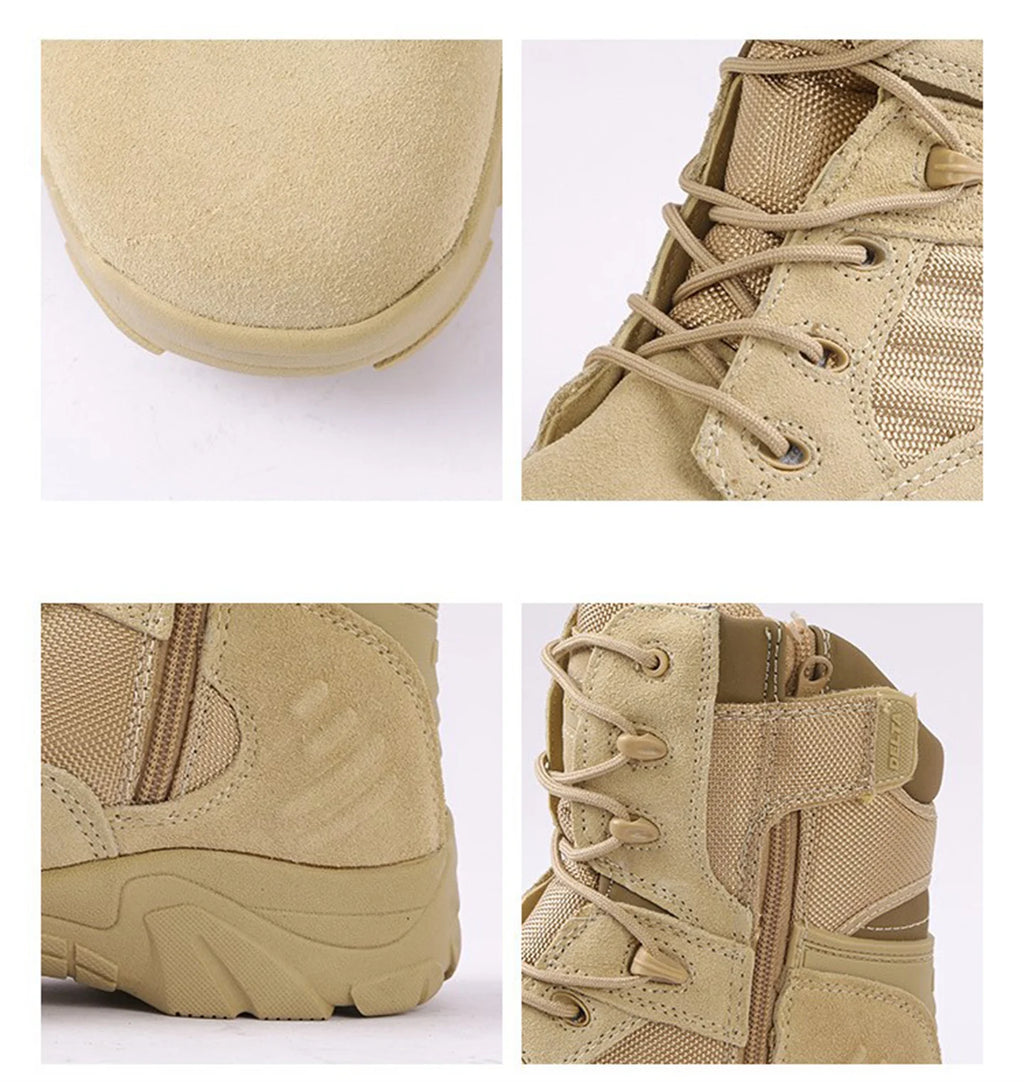 Delta Winter Men's Hunting Boots Tactical Desert Shoes Outdoor Mountaineering Breathable Wear-Resistant Hiking Shoes