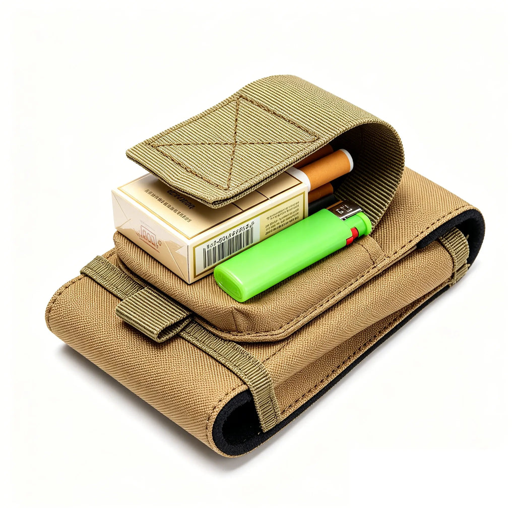 Tactical Cell Phone Belt Cigarette Pouch Holder MOLLE Waist Pack Outdoor Sports Leisure Cigarette Box Hunting Accessories Bag
