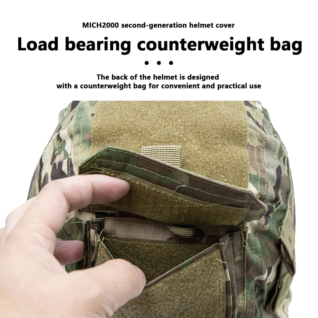 Helmet Camouflage Cover For MICH 2000 Helmets CS Games Outdoor Gear Accessories AbrasionResistant WaterSplashing Velcro System
