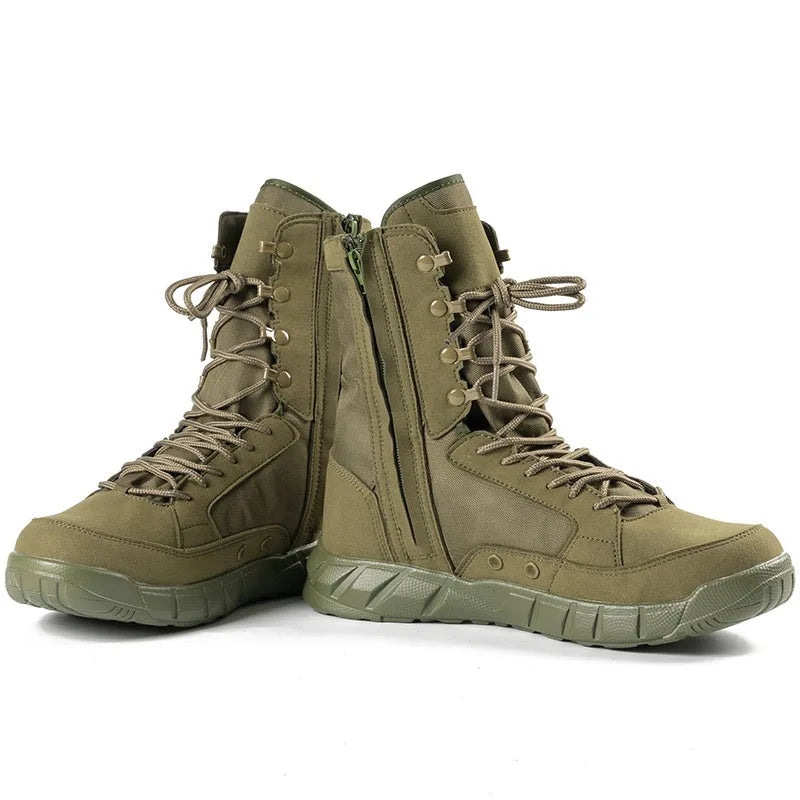 Men's Outdoor Desert Boots Green Ultralight Breathable Spring Autumn Hiking Training Shoes Boots